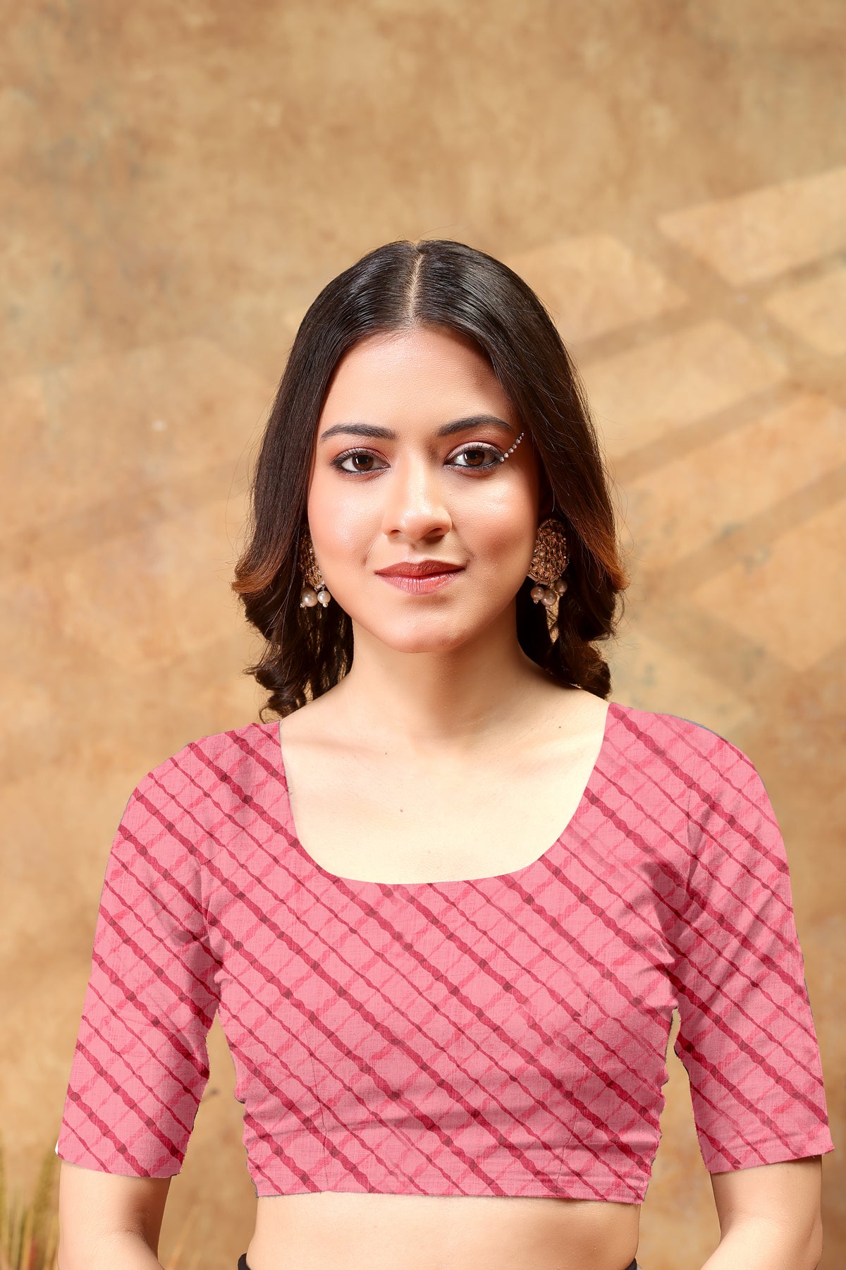 HIRAN TOMETO LINEN COTTON SAREE WITH BLOUSE