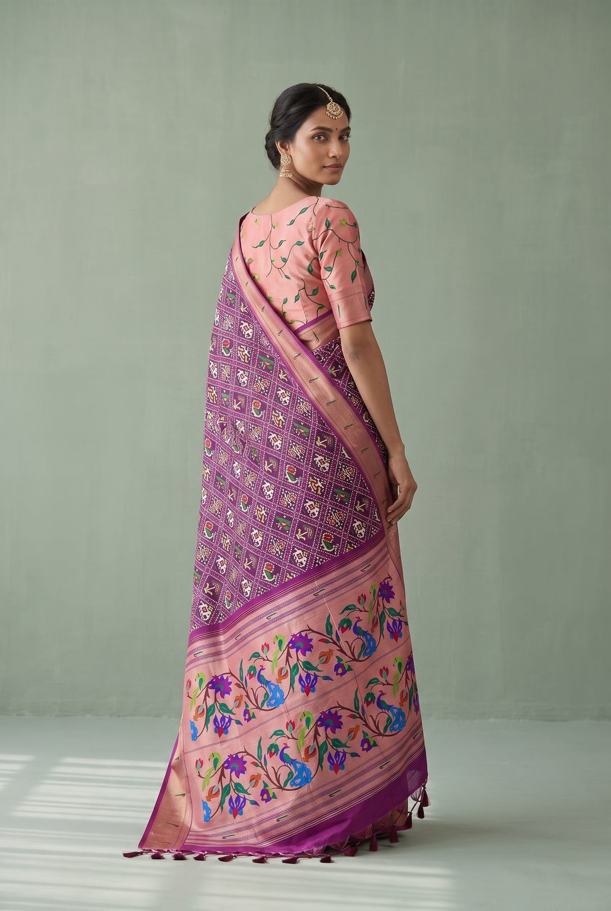 MUGENTA PAITHANI PATOLA DESIGNER  SAREE